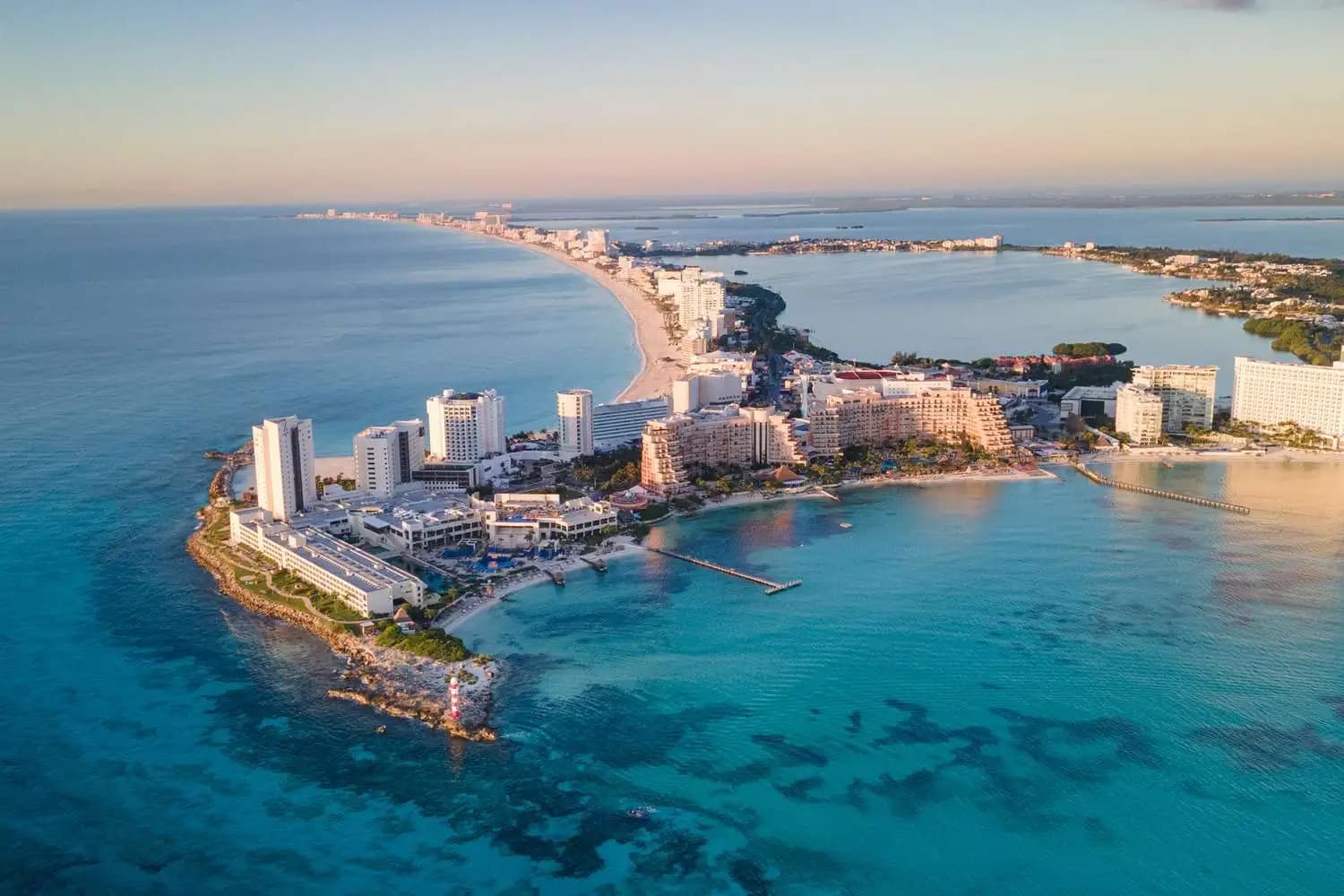 Cancun aerial view